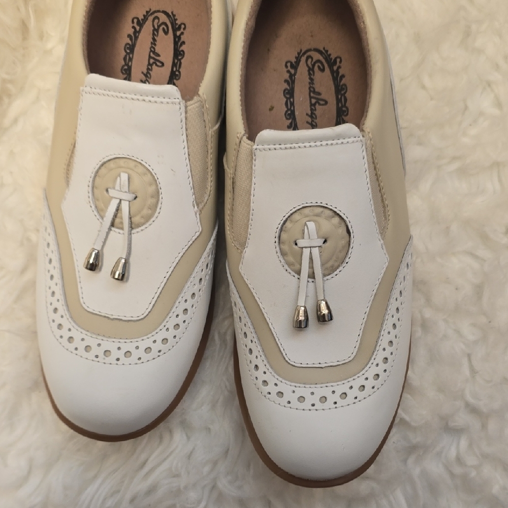 COCLICO Women's Cream and Tan Loafers - Picture 8 of 10